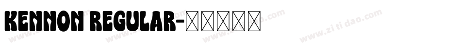 Kennon Regular字体转换